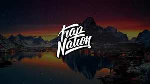 Trap Nation Mountainous Landscape Night Sky Wallpaper