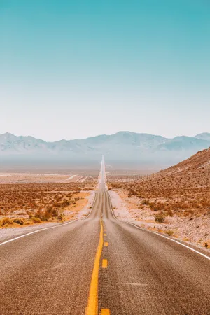 Travel Aesthetic Phone Empty Road Wallpaper