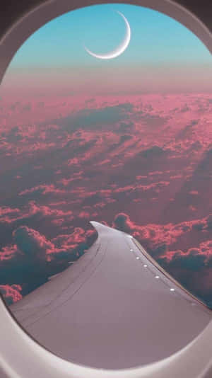 Travel Aesthetic Phone Plane Window Wallpaper