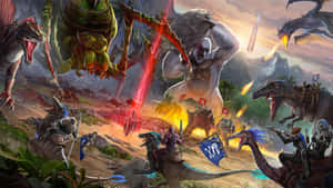 Traverse The Lands Of Ark Survival And Engage In Prehistoric Adventures Wallpaper