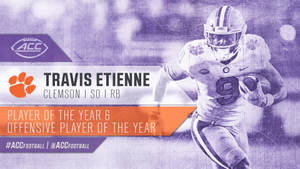 Travis Etienne Acc Football Cover Wallpaper