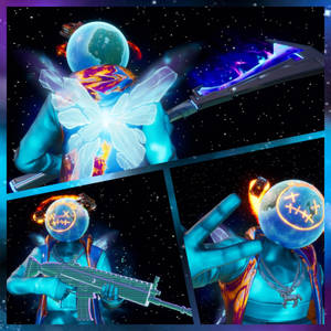 Travis Scott Fortnite Blue Astro Jack Wallpaper