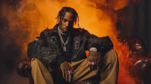 Travis Scott Utopia Album Promotion Wallpaper