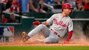 Trea Turner Base Sliding Action Wallpaper