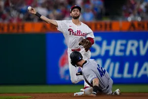 Trea Turner Phillies Action Play Wallpaper