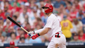 Trea Turner Phillies Baseball Action Wallpaper