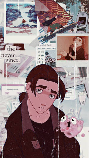 Treasure Planet Jim Hawkins And Morph Scrapbook Wallpaper