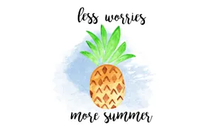 “treat Yourself Sweetly Like A Pineapple - Summer Quote” Wallpaper