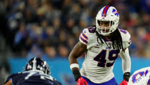 Tremaine Edmunds Buffalo Bills Linebacker Action Wallpaper