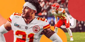Trent Mc Duffie Kansas City Chiefs Action Pose Wallpaper
