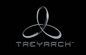 Treyarch's Signature Logo On Gray Background Wallpaper