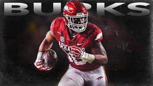 Treylon Burks Arkansas Football Action Wallpaper