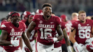 Treylon Burks Arkansas Football Celebration Wallpaper