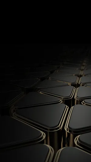 Triangles Black And Gold Iphone Wallpaper