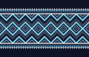 Tribal Pattern Blue Artwork Wallpaper
