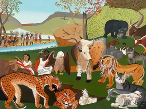 Tribaland Wildlife Artwork Wallpaper