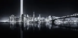Tributein Light Memorial New York Cityscape Wallpaper