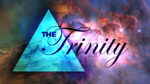 Trinity Symbol Cosmic Background Wallpaper