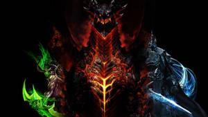 Trio Of Elemental Demons Wallpaper