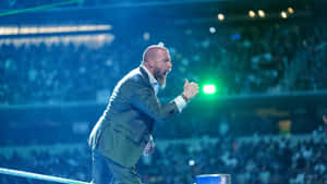 Triple H Thanking Wwe Universe Wallpaper