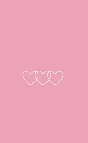Triple Heart Pink Aesthetic Wallpaper.jpg Wallpaper