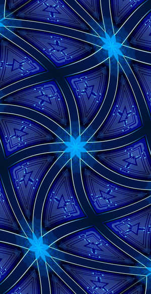 Trippy_ Blue_ Kaleidoscope_ Pattern.jpg Wallpaper
