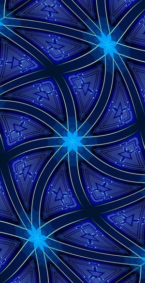 Trippy_ Blue_ Kaleidoscope_ Pattern.jpg Wallpaper
