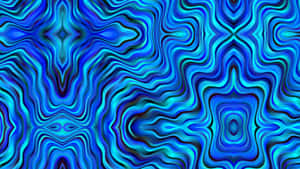 Trippy_ Blue_ Waves_ Artwork Wallpaper