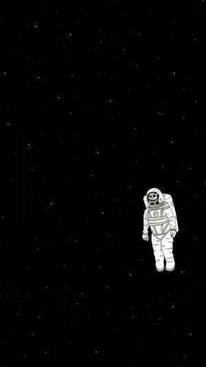 Trippy Dark Astronaut On The Side Wallpaper