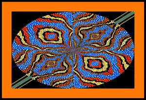 Trippy Indigenous Artwork Wallpaper