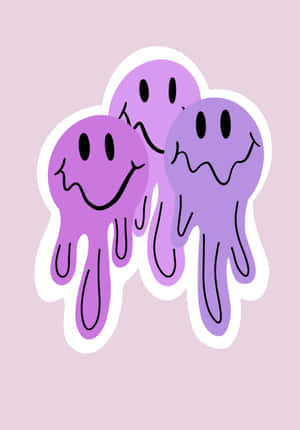 Trippy_ Melting_ Smiley_ Faces_ Vector Wallpaper