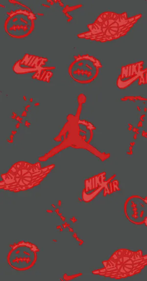 Trippy Nike Jumpman Pattern Wallpaper