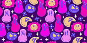 Trippy Purple Cartoon Pattern.jpg Wallpaper