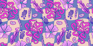 Trippy_ Purple_ Floral_ Pattern.jpg Wallpaper