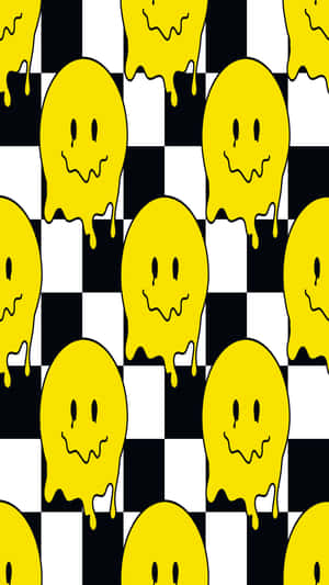 Trippy_ Smiley_ Face_ Pattern Wallpaper