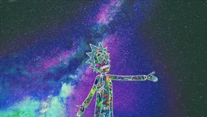 Trippy Space Rick Sanchez Aesthetic Wallpaper