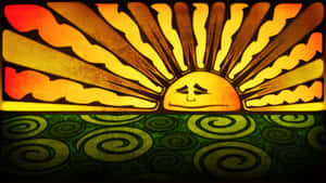 Trippy Sun Desktop Wallpaper