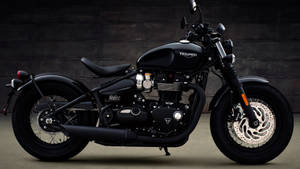 Triumph Bonneville All Black Bobber Wallpaper