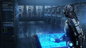 Triumphant Triborg In Mortal Kombat Wallpaper