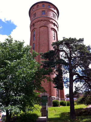 Trollhattan Water Tower Summer View Wallpaper