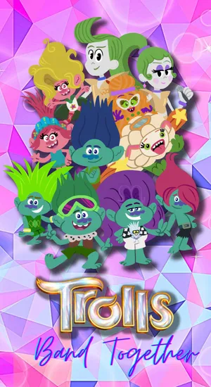 Trolls Band Together Characters Wallpaper