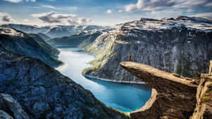 Trolltunga In Vestland County Norway Wallpaper