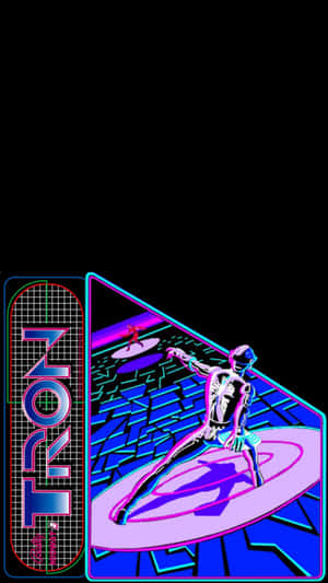 Tron Arcade Stylei Phone Wallpaper Wallpaper