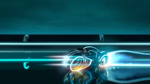 Tron Legacy Lightcycle Dual Monitor Wallpaper Wallpaper