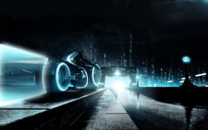 Tron Light Cycle On The Bridge 4k Wallpaper