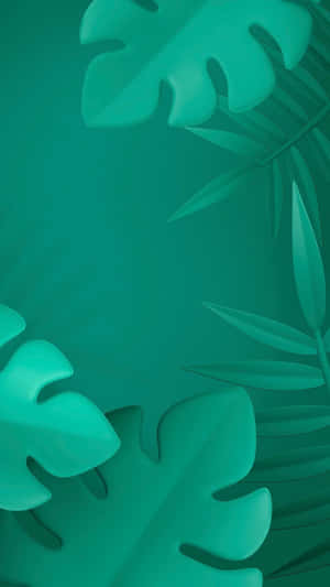 Tropical_3 D_ Leaves_ Background Wallpaper