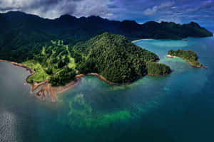 Tropical Archipelago Aerial View Wallpaper