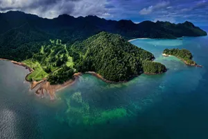 Tropical Archipelago Aerial View Wallpaper