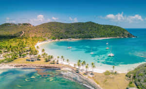 Tropical_ Beach_ Aerial_ View_ St_ Vincent_ And_ Grenadines Wallpaper