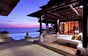 Tropical Beach Resort Getaway Wallpaper